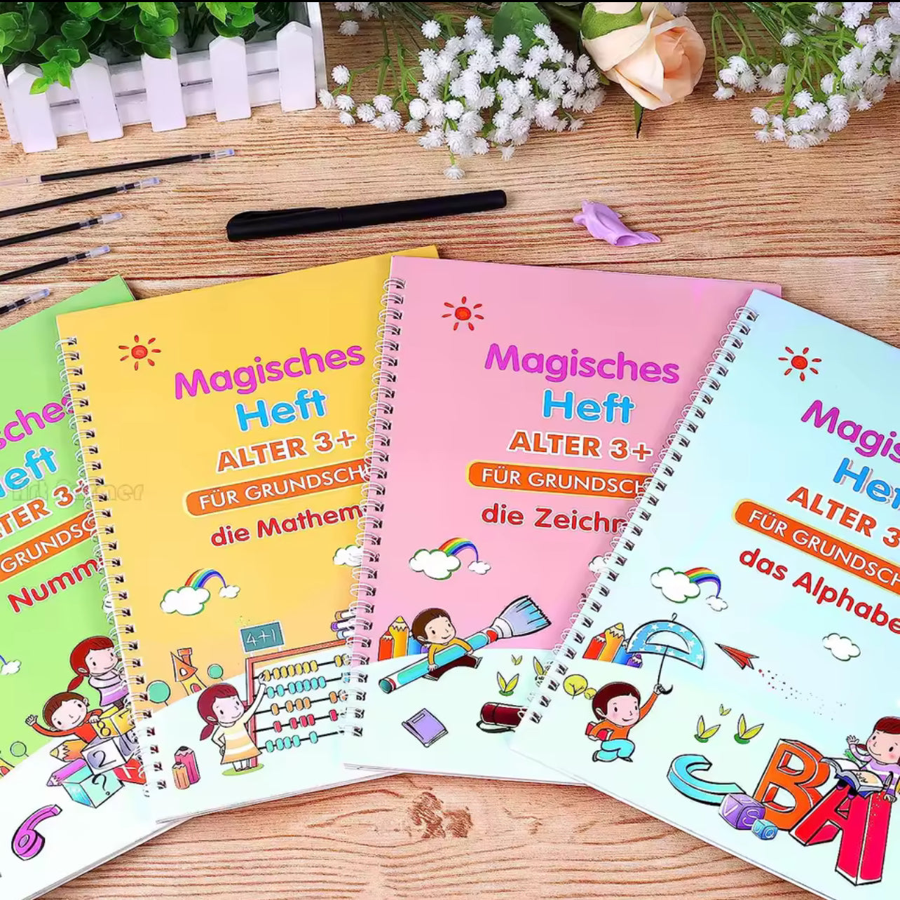 4 Schreibhefte für Kinder