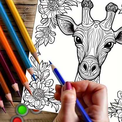 Malbuch Mit Tieren - Mandala Animals - 28 Seiten
