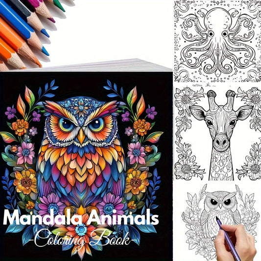 Malbuch Mit Tieren - Mandala Animals - 28 Seiten