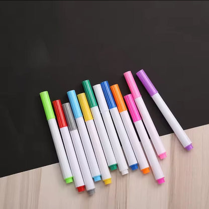 12 Erasable Coloured Felt-Tip Pens