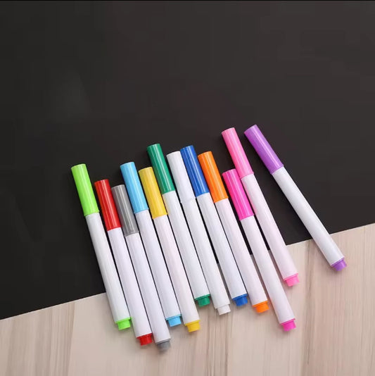 12 Erasable Coloured Felt-Tip Pens